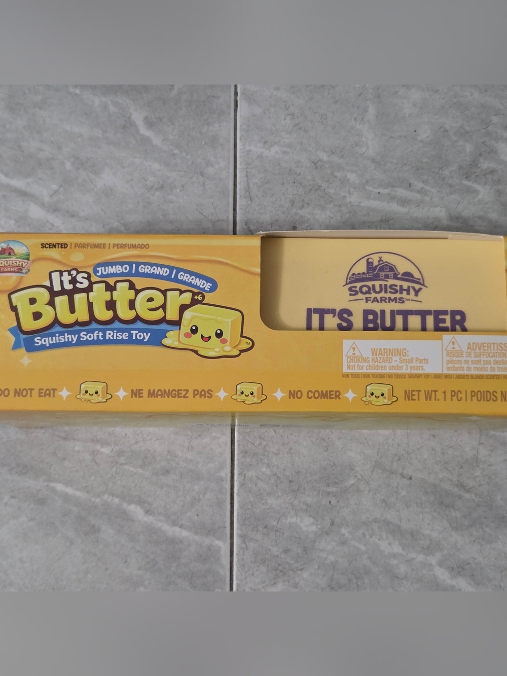 Squishy Farms Jumbo Butter - Yellow Squishy Soft Slow Rise Toy